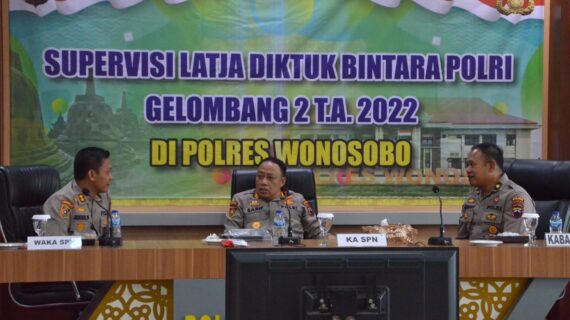 Kunjungi Polres Wonosobo, Kepala SPN Polda Jateng Monitor Langsung Kegiatan Latja Siswa